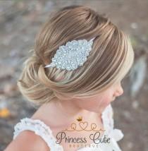 wedding photo - Flower Girl Rhinestone Headband, Flower Girl Hair Accessory