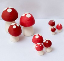wedding photo - Fondant mushrooms - Ready to ship in 1-2 weeks