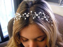 wedding photo - Bridal hair vine, Wedding hair accessories, sparkle Rhinestones, head piece, Hair Vine Tiaras, hair piece fascinate