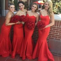 wedding photo -  New Arrival :Long Mermaid Bridesmaid Dresses Wedding Party Gown