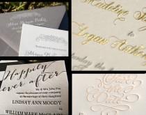 wedding photo - SAMPLE Letterpress Wedding Invitations