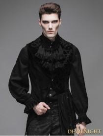wedding photo -  Black Swallow Tail Gothic Waistcoat for Men