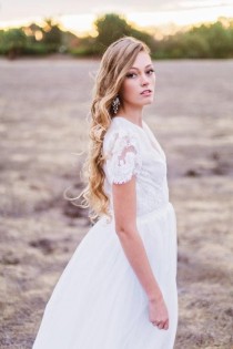 wedding photo - Rosé Gown / Bohemian Wedding Dress / Boho Romantic Stunning Tulle Gown/ Boho Gown