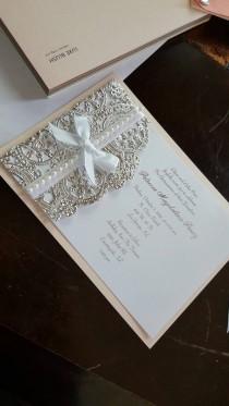 wedding photo - Doily invitation, elegant doily invite
