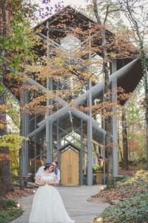 wedding photo - A Romantic Glass Chapel Ceremony