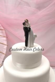 wedding photo - Wedding Cake Topper - Personalized Wedding Couple - True Romance Bride and Groom - Cake Topper - Modern - Romantic Cake Topper