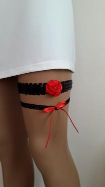 wedding photo -  black,red, garter, toss garters, Sequined garter, wedding garters, bridal accessores, handmade, garter suspander, free shipping!