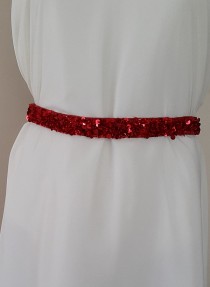 wedding photo -  wedding dress with sequins belt, satin wedding belt,red, bridal belt, wedding dress belt,Wing, Long Waist Wedding,free shipping!
