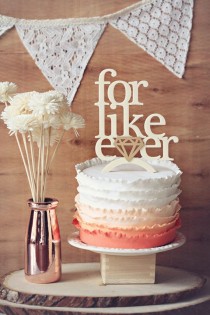 wedding photo - For Like Ever - Wedding Cake Topper Or Wedding Decor