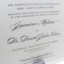 wedding photo - Traditional Letterpress Wedding Invitations