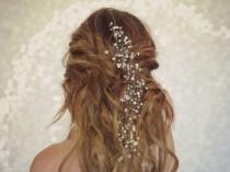 wedding photo - Flower Crown, Wedding Hair piece, Bridal head piece, Babies breath crown, wedding accessory, floral hair piece, boho wedding hair piece