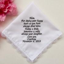 wedding photo - Customization Your Own Words/Wedding Handkerchief /Custom Handkerchief/For Mother Of The Bride Gift/Western Wedding /Party Decor