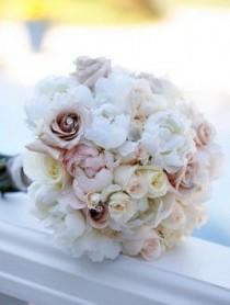 wedding photo - Peony Bouquets - Belle The Magazine