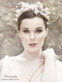 wedding photo - Items Similar To Tiara Pearls And Crystal On Etsy