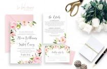 wedding photo - Printable Wedding Invitation Suite / Wedding Invite Set - The In Bloom Suite