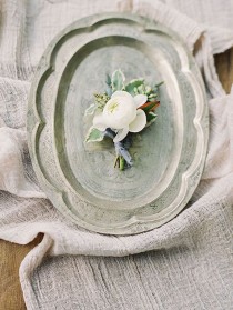 wedding photo - Winter Wedding Boutonniere Ideas: Ranunculus Blooms