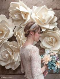 wedding photo - How To Make A Jumbo Paper Flower Backdrop With Lia Griffith - Spoonflower Blog – DIY Fabric, Wallpaper, Decals And Gift Wrap