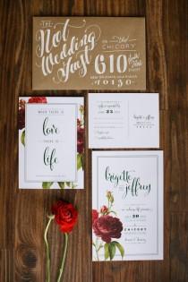 wedding photo - Floral Invites