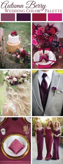 wedding photo - Autumn Berry Wedding Color Palette
