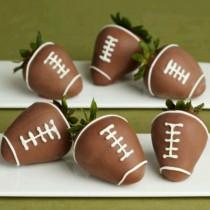 wedding photo - Superbowl Snack: Chocolate Covered Strawberry Footballs