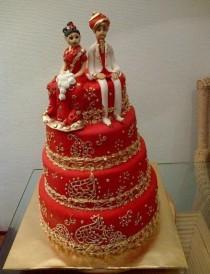 wedding photo - Wedding Cakes, Red. Indian Weddings Magazine