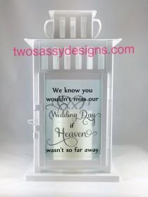 wedding photo - Memory Lantern, Wedding Lantern, Memory Table Wedding Candle Holder, In Loving Memory, Wedding Memorial Lantern, Memory Table Centerpiece