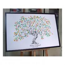 wedding photo - 40x60CM   Fingerprint Wedding Tree Wedding Guest Book Tree Unique Signature Guestbook Alternative Vintage Wedding Decorations-in Event & Party Supplies From Home & Garden On Aliexpress.com 