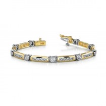 wedding photo - 3 Carat Diamond Men's Bracelet 14k Two Tone Gold - Diamond Bracelets for Men - Men's Bracelets - Bracelets for Him - Fine Jewelry - Designs