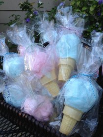wedding photo - Cotton Candy Cones (Party Favors
