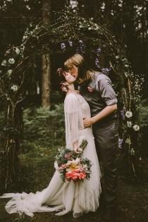 wedding photo - Fairy Tale Cabin Wedding In Northern Michigan