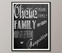 wedding photo - Ohana Means Family Art Print, Family Ohana Sign, Family Quote, Ohana Quote, Wedding Decor, Family Wall Collage, Home Decor, Wall Decor