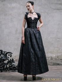 wedding photo -  Romantic Black Gothic Halter Corset Prom Dress