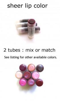 wedding photo - Lip Tint 2 Blackberry Lip Tint lip balm Sheer Lip Color Natural sunkiss look any 2 lip tints Mix or Match girlfriend gift for her wife gift