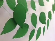 wedding photo - Paper garland Spring LEAVES/Wedding decor/Event decoration/Baby shower/Nursery decor/Party decor/Bridal shower/Themed party/Home styling
