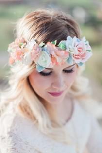 wedding photo - H A L O floral crown