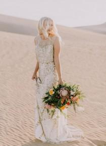 wedding photo - Modern Desert Elopement Inspiration in the Sand Dunes