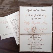 wedding photo - Rustic Floral Wedding Invitation Natural burlap-I have found the one my soul loves  Wedding Invitations-100 invitations