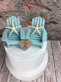 wedding photo - Starfish Cake Topper, Starfish, Beach Wedding, Cake topper