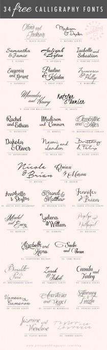 wedding photo - 34 Free Calligraphy Script Fonts For Wedding Invitations
