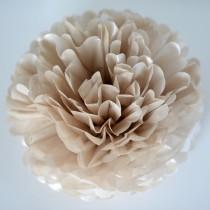 wedding photo - Pearlesence  Champagne - sparkling tissue paper pompom  30" 19" 14" 10" 8" 6" 4"- wedding party decorations