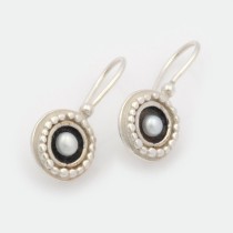 wedding photo -  Small silver earrings, Silver Round Drop Earring, Round Silver & Pearl Earrings, Vintage Statement Earrings, Romantic Vintage Jewelry,
