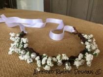 wedding photo - Bridal crown/ bridal headpiece/ floral brides crown/ crown for wedding/ wedding crown/ flower girl crown/ headpiece/ flower crown/bride hair