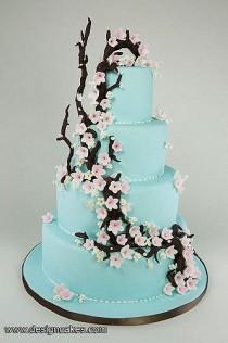 wedding photo - Cherry Blossom Wedding Cake