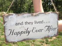 wedding photo - And they lived happily ever after, weddings, wedding decor, ring bearer pillow, wagon sign, bike sign