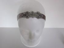 wedding photo - Flapper Party Dress Headbands, 1920s Style Headbands, Silver Headband, Bronze beaded Headbands for Women