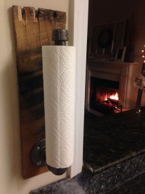 wedding photo - Rustic Industrial Towel Holder, Kitchen & Bathroom Accessories, Paper Towel Rack