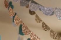 wedding photo - Custom Bachelorette Party Decorations, Glitter Wedding Garland, Silver Gold Tuquoise Green Teal Pink Red Copper Brown Black Photo Backdrop