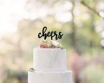 wedding photo - Cheers Wedding Cake Topper 