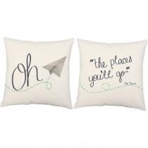 wedding photo - Oh The Places You Will Go Dr Seuss Quote Throw Pillows