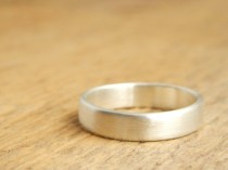 wedding photo - The Perfect Ring in SATIN. 6 mm sterling silver band, simple wedding band, recycled comfortable silver wedding band, plain wedding ring.